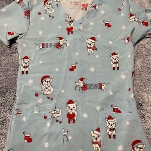 Holiday scrub top bundle